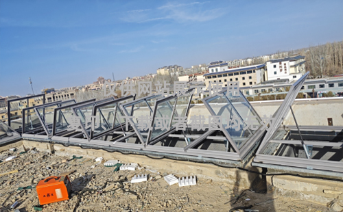 敦煌博物馆金银川路街道排烟天窗