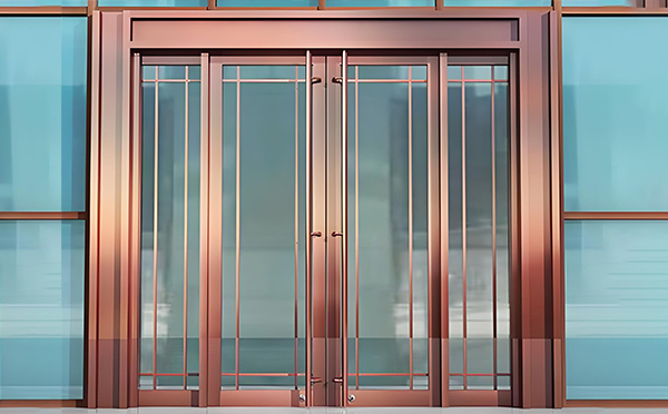 金银川路街道玻璃地弹门